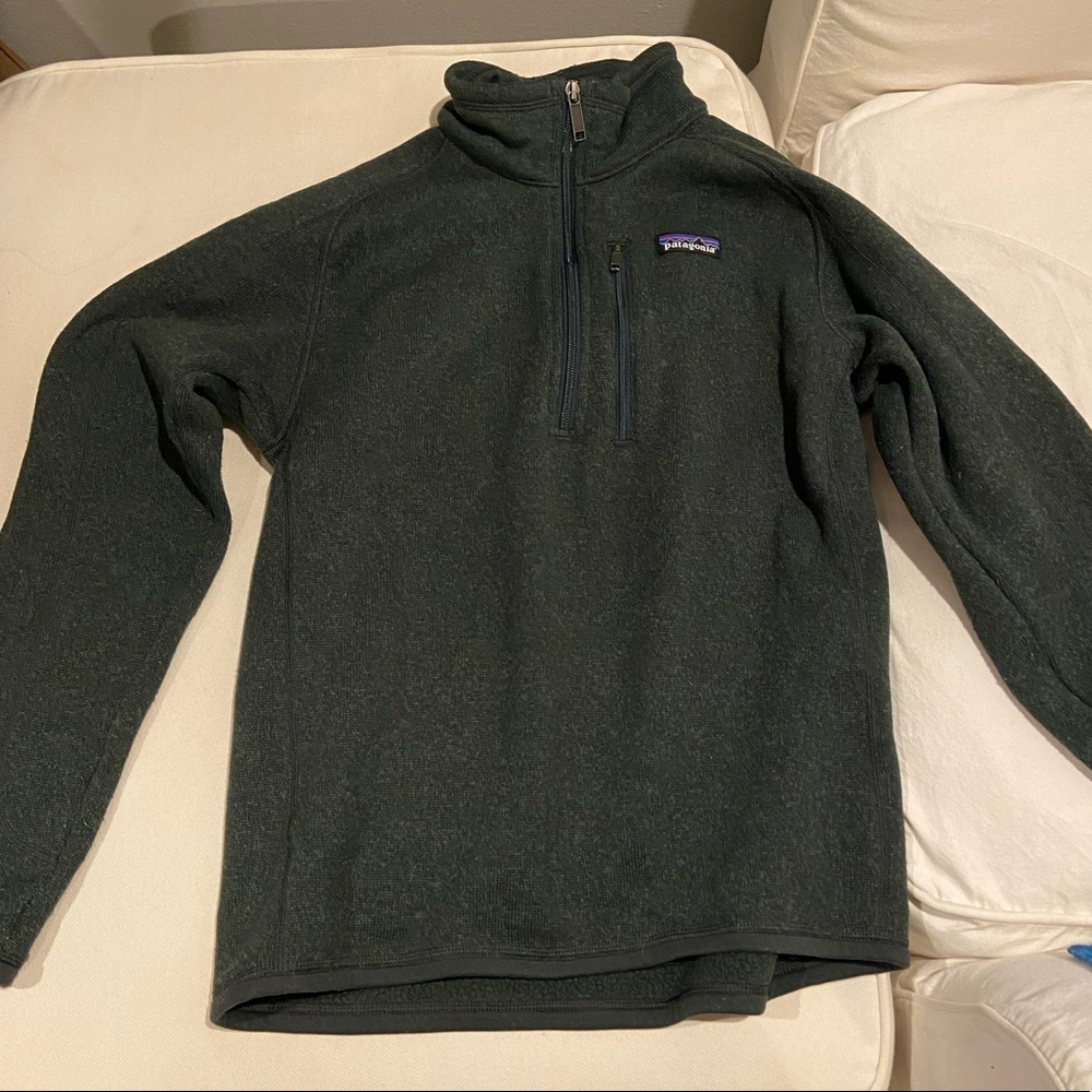 Mens Dark Green Patagonia Quarter Zip